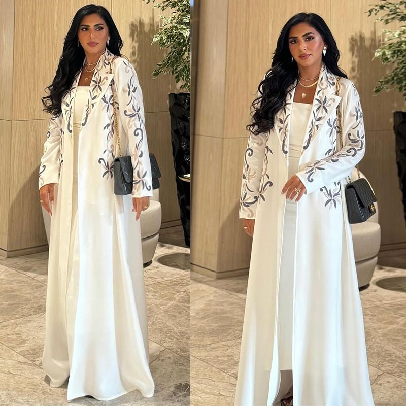 ng2510292 MQ241 Cross-Border Middle East Dubai Fashion Exquisite Embroidery Cardigan Abaya Muslim Women's Clothing_ecoleips.com