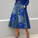 Women's Faux Denim Floral Print Skirt Fashion Everyday Wear_ecoleips.com