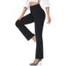 Women's High Waisted Dress Pants Business Casual Workwear With Pocket Covers Versatile Regular Fit Casual Pants_ecoleips.com