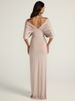 Mozision Women Off-shoulder Ruched Sexy Maxi Dress Elegant Deep V Neck Draped Sleeve Bodycon Club Party Long Dresses Female_ecoleips.com