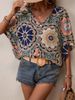 Women's Batwing Sleeve T-Shirt European American Style Cross Border E-Commerce Best Selling New Printed Shirt Independent Website In Stock_ecoleips.com