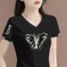 Women's Clothing T-Shirt Short Sleeve Slim Fit Versatile Plus Size Clearance Sale Half Sleeve Top_ecoleips.com