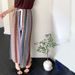 Women Casual Trousers Summer Loose Pajamas Home Pants Thin Wide Leg Pants Fashion Oversized Sleep Bottoms Korean Floral Pants_ecoleips.com