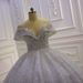 Main Wedding Dress New Large Size Off Shoulder Sequined Lace Palace Style Heavy Industry Sexy Wedding Dress_ecoleips.com