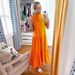 Women's Clothing Sexy Pleated Slim Fit Loose Contrast Color Dress Sand_ecoleips.com