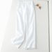 Suitable For All Seasons UK Bargain Cotton Half Elastic Wide Leg For Women High Waist Draped Linen Straight Casual Long Pants_ecoleips.com