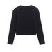 2025 Winter Women's Solid Color Simple Style Sweater Pullover Knitwear + Elastic Waist Short Skirt Set_ecoleips.com