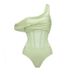 Women's Clothing New One Piece Swimsuit Green One Shoulder Elegant Retro Swimsuit Suit For Women_ecoleips.com