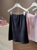 Elegant High-Waisted French Style Acetate Satin Midi Skirt Slim Fit A-Line Short Skirt for Women Unique Summer 2026 Fashion_ecoleips.com