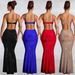 Women's Rhinestone Bodycon Dress – Stretch Milk Silk Fabric, Sleeveless & Strappy | Elegant Sexy Fit For Evening & Party | Black & Beige | S-XXL_ecoleips.com