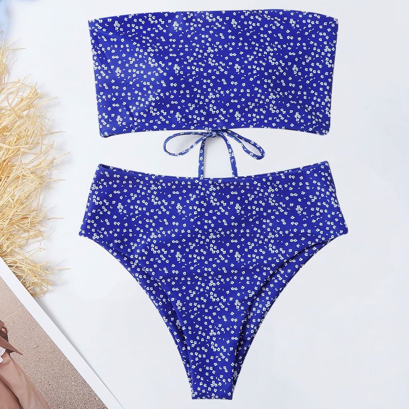 Women's Clothing Tube Top Sexy Printed Bikini Women's Swimsuit Women_ecoleips.com