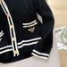 Women's Clothing Black Knitted Cardigan Autumn And Winter New Color Matching Outerwear Slim Sweater Jacket Top_ecoleips.com
