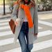 DiYun 2024 Autumn/Winter New Elegant Striped Cardigan Hooded Knit Long Sleeve Jacket For Women_ecoleips.com