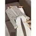 Women's Clothing High End Professional Small Striped Shirt Flared Pants Two Piece Suit_ecoleips.com