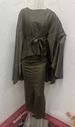 Women's Clothing round neck bat sleeve top casual skirt elegant suit female_ecoleips.com