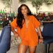 Women’s Clothing African Fashion Solid Color Short Sleeved Suit Women's Summer High Waist Shorts Two Piece Suit Commuter Women's Clothing_ecoleips.com