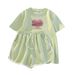 Women's Korean Style Short Sleeve Shorts Set - Milk Silk Drawstring Lounge Two Piece Outfit (Casual Sporty Co-ords)_ecoleips.com
