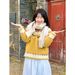 girl Korean Style Sweet Cute Round Neck Embroidered Fair Isle Sweater Female Students, Loose Thickened Pullover Knitwear For_ecoleips.com