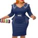 Women's Clothing Short Sleeved Waist Bag Hip Beading Professional Style Fashion Dress_ecoleips.com