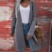 Women's Long Cardigan Sweater - Soft Knit Open Front Coat, Loose Fit V-Neck, Pure Color Stitching, Casual & Elegant_ecoleips.com