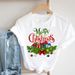 European And American Merry Christmas Tree Santa Claus Trendy Women's Vintage Crew Neck Short Sleeve Top_ecoleips.com