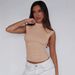 2025 Cross-Border European And American Women's Fashion TK Summer Half High Neck Solid Color Slim Fit Sleeveless_ecoleips.com