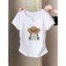 Women's Cotton V-Neck Short Sleeve T-Shirt – Khaki Casual T-Shirt With Waist Pleats & Tailored Fit_ecoleips.com