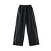 Women's Clothing Sports Quick Drying Straight Casual Pants For Women Summer Hot Girl Loose Slim Drawstring Wide Leg Pants_ecoleips.com