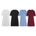 Women's Slim Fit Knitted Dress Round Neck Short Sleeved Fashion Summer Dress Versatile_ecoleips.com