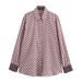 Aria Basics Aria Basics KAOPU ZA 2025 Spring New European And American Cross-Border Women's Fashion Printed Long-Sleeve Shirt Casual Jacket_ecoleips.com