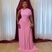 Summer New Style Women's Elegant Slim Fitting Pleated Long Evening Dress_ecoleips.com