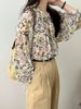 K Floral Shirt Women's Pure Desire Retro Sun Protection Clothing Long Sleeved Temperament Top_ecoleips.com