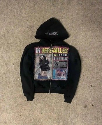 Unisex American Style Spring Cardigan Zip up Y2K Portrait 3D Print Customizable Loose Sweatshirt_ecoleips.com