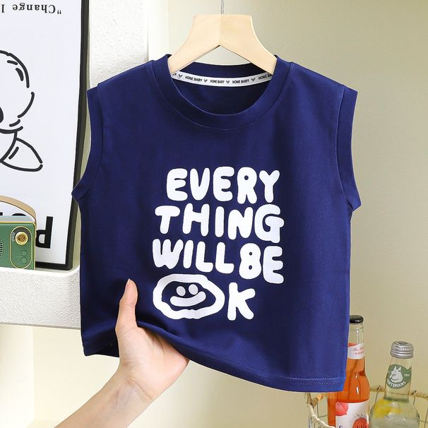 Children's Summer Vests Older Kids, Sleeveless Outerwear Girls Boys, Class A Pure Cotton Tops For Infants And Toddlers_ecoleips.com