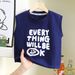 Children's Summer Vests Older Kids, Sleeveless Outerwear Girls Boys, Class A Pure Cotton Tops For Infants And Toddlers_ecoleips.com