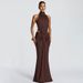 Women's Sexy Elegant Halter Backless Bodycon Maxi Dress – Party Evening Gown_ecoleips.com