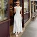 Talenza White Polka Dot Long Dress Summer Sexy High-Waisted Vintage Print Sleeveless Dress Casual Party Vacation New Women Dress_ecoleips.com