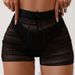 Women's Clothing Solid Color Sexy Mesh Four-angle Swimsuit Sports Beach Bikini Swimsuit_ecoleips.com