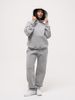 Autumn And Winter Casual Sweater Suit Long Sleeved Pocket Pullover Hooded Top Elastic Waist_ecoleips.com