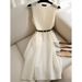 Women's French Style White Dress - Summer Slim Fit Casual Elegant Midi Dress (High-End Quality)_ecoleips.com