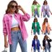 Distressed Denim Jacket Women's Fashion Vintage Streetwear Oversized Collar Coat Casual Loose Fit Long Sleeve_ecoleips.com