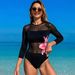 Women's Clothing Women's Retro Mesh One Piece Swimsuit High End Racing Beach Dress Set For Formal & Casual For Women_ecoleips.com