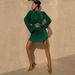 European And American Style Women's Autumn New Fashion Striped Slim-fit Round-neck Long-sleeve Bodycon Dress Wholesale_ecoleips.com
