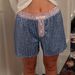 2025 Women's Patchwork Pajama Shorts Sparkly Sequined Striped Trim Low Rise Sleep Shorts For Summer_ecoleips.com