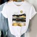 Women's Tops With Geometric Patterns, Simple T-shirts, Trendy Casual Plus-size Short-sleeve T-shirts For Women Wholesale_ecoleips.com