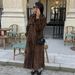 Aria Basics Aria Basics European And American Foreign Trade Autumn Winter New Style Retro Brown Long Trench Coat For Women Loose Casual Elegant_ecoleips.com