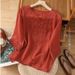 Cotton And Linen Embroidered Short Sleeved Top For Women, Mid Length Sleeves, 2025 Summer Plus Size Loose Fit, Tummy Covering, Slimming, Retro Casual T Shirt For Women._ecoleips.com