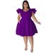 Plus Size Women's Clothing European American Style New Full Skirt Dress Multi Color Self-Produced_ecoleips.com