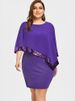 K Irregular Sequin Splicing Plus Size Women's Dress_ecoleips.com