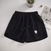 Aria Basics Aria Basics Waffle Pattern Plus-size Women's Sports Shorts Summer, European And American Style, Elastic Waist, Loose Wide-leg Hot_ecoleips.com